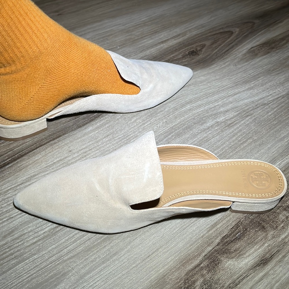 Tory Burch slides suede tan